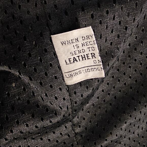 HEIN GERICKE Vtg Black Leather Jacket Mens S M 44 Motorcycle Biker Eagle Wolf - Picture 8 of 13